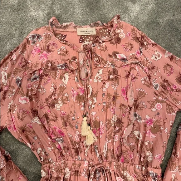 Saints and Hearts Pink floral dress - Picture 3 of 6